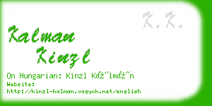 kalman kinzl business card